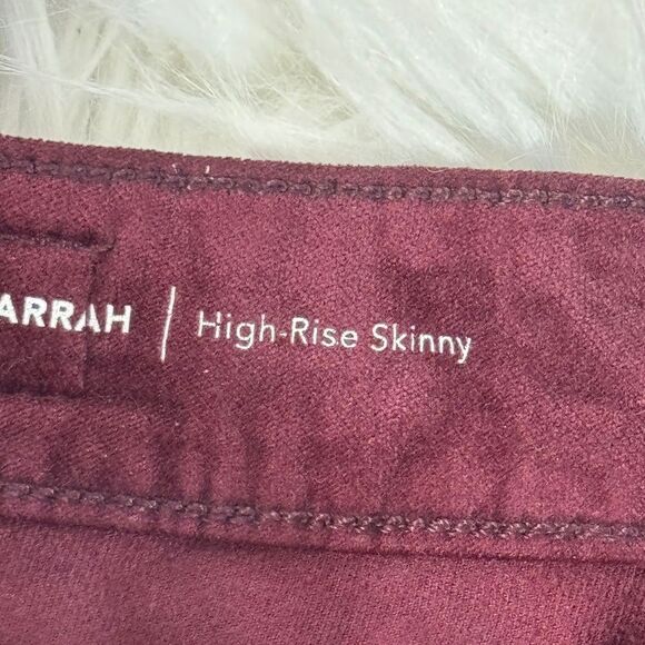 AG Adriano Goldschmied The Farrah Skinny Maroon Corduroy Jeans Sz 26 - Picture 6 of 8
